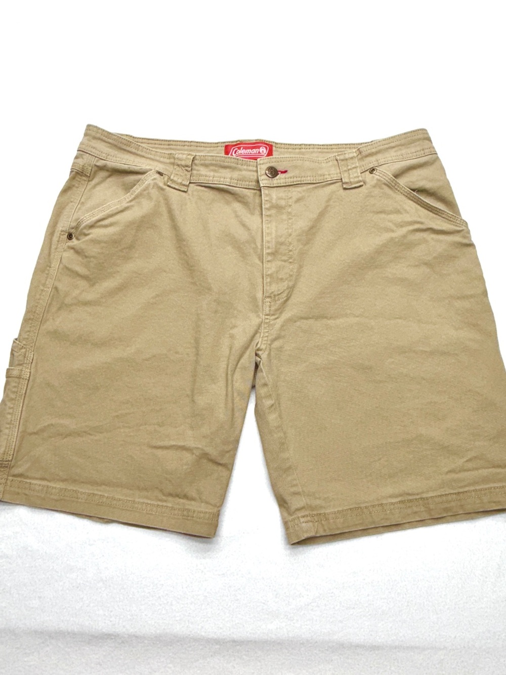 Coleman Cargo Shorts Mens 36 Tan Cotton Stretch Casual Utility